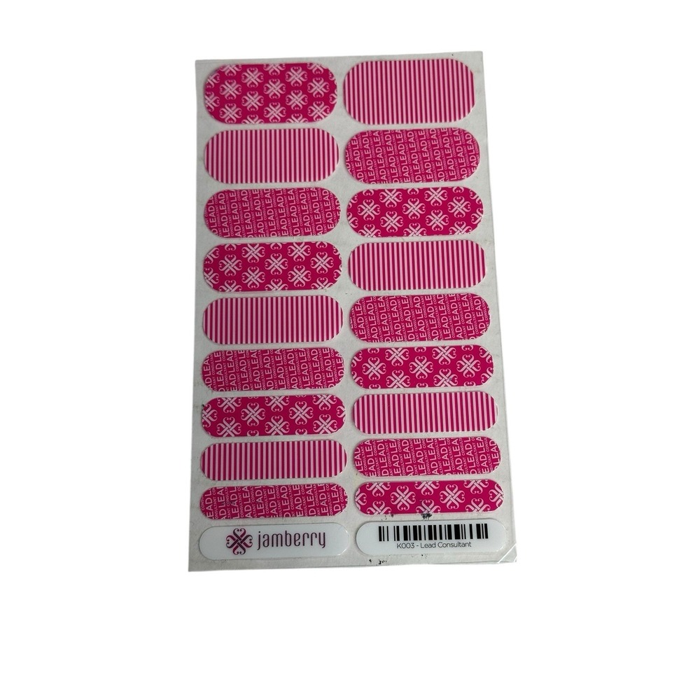 Jamberry Nail Wraps Art Stickers Decals Lead Consultant Pink Pattern K003